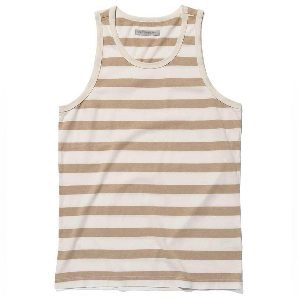 Outerknown Hemp Stripe Tank - Salt Duke Stripe / XL